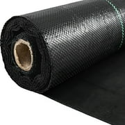 VEVORbrand Weed Barrier Landscape Fabric, 5 x 250 ft Premium Woven Ground Cover 5 oz Heavy Duty PP Material \u0026 Easy Setup, Dual-Layer for Outdoor Garden, Lawn, Driveway, Black